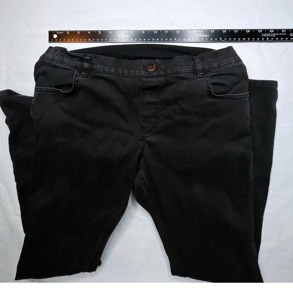 ASOS Maternity Jeans Womens UK 14 Black Skinny Over-the-Belly Stretch Denim - Picture 6 of 13